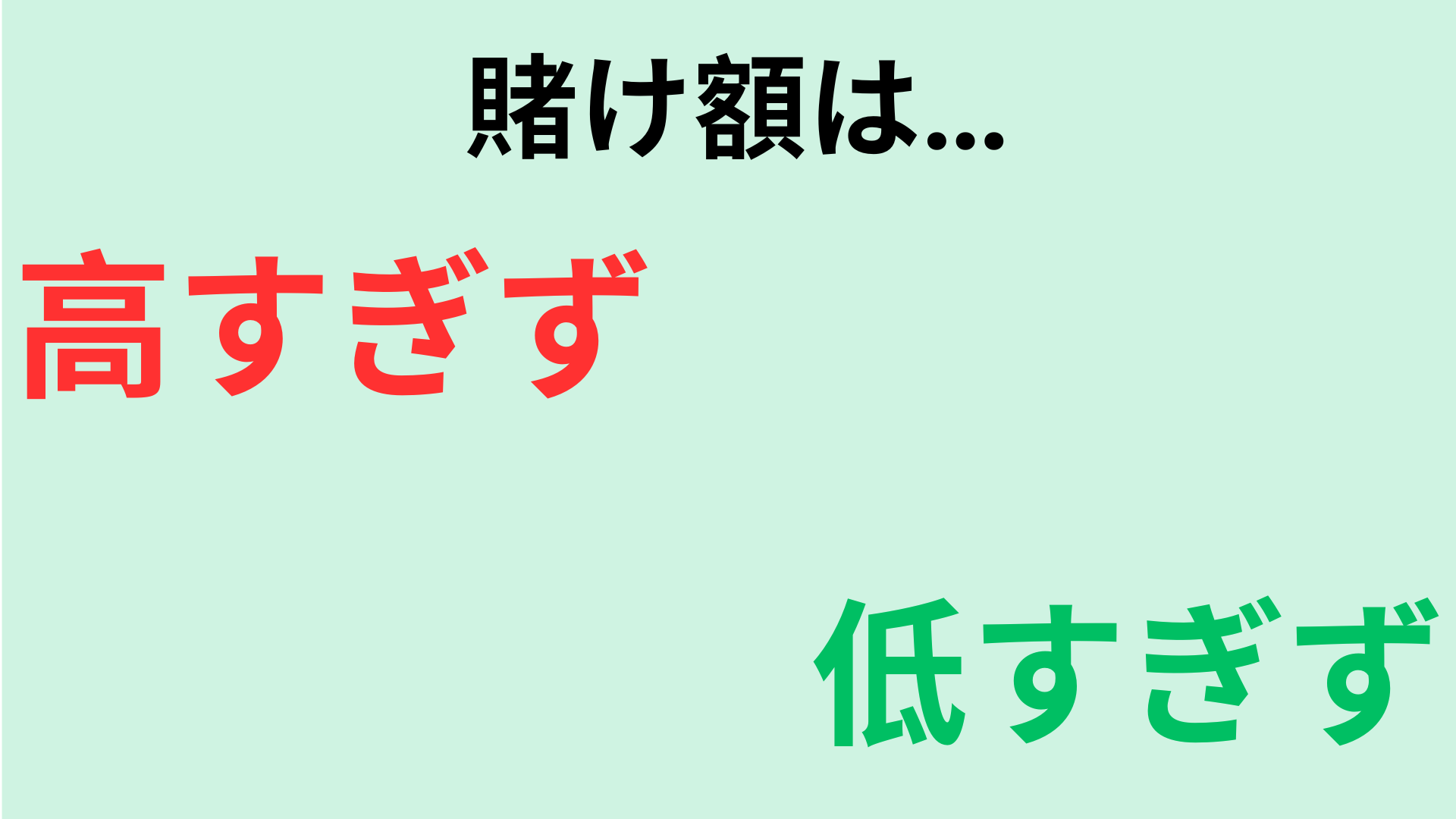 ダランベール法の賭け額設定